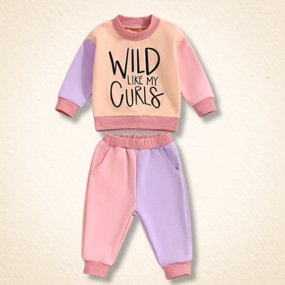 Wild Like My Curls - Bold & Cozy Toddler Sweatsuit Set (2T-6Y)