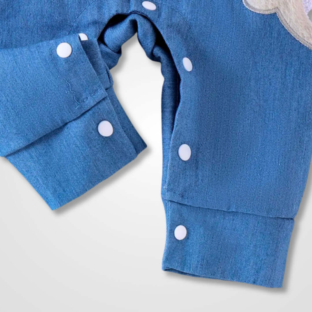 Playful Pals Overall Set - Two Piece Bear & Hippo Overalls Outfit (0-18M)