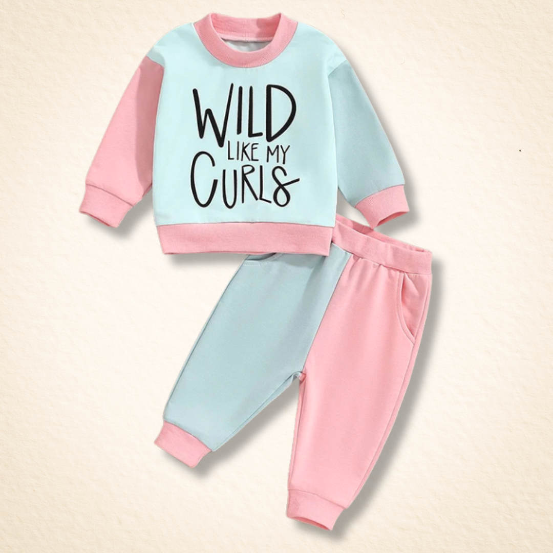 Wild Like My Curls - Bold & Cozy Toddler Sweatsuit Set (2T-6Y)