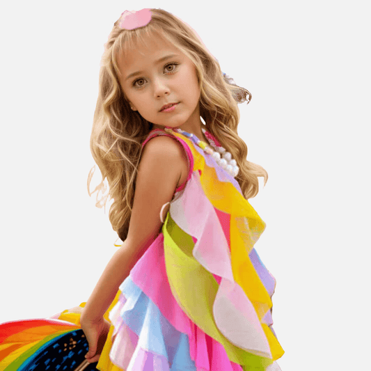 Girls Summer Dress Rainbow Striped - Girls Best Friend 🌈
