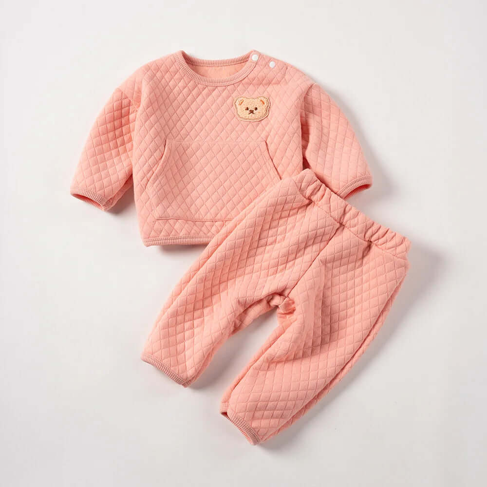 2pcs Baby Clothes Sets Autumn Baby Cute Bear Pattren Warm Clothing Set Outfits  Baby Sweaters and Pants Two Piece Set