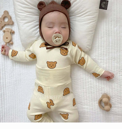 Baby Clothes 2pcs Sets Autumn  Winter Baby Pajama Set Bottom Underwear Two-piece Set Cotton Baby Boy Long Sleeves Outfit