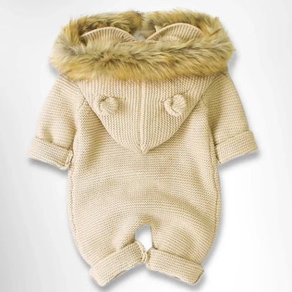 Chicago Chic Knits - Faux Fur Hooded Romper (3-24M)