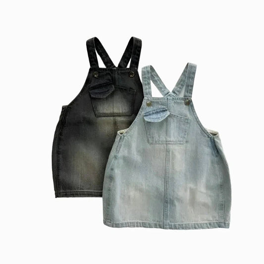 Vintage Denim Overall Dress