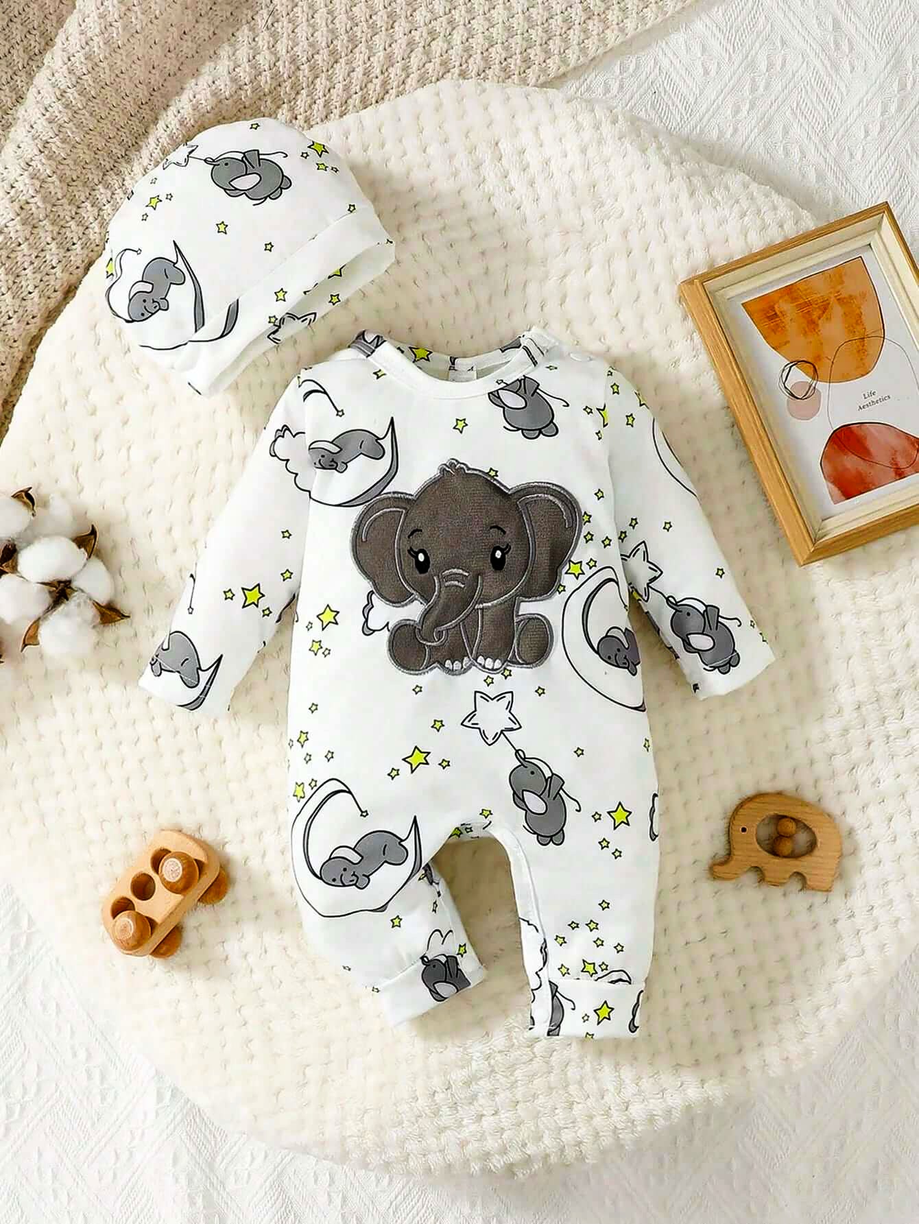 Newborn Elephant Dreams Romper