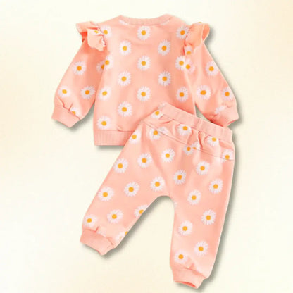 Flower Power -  Long Sleeve Sweatshirt and matching Joggers (0-18M)