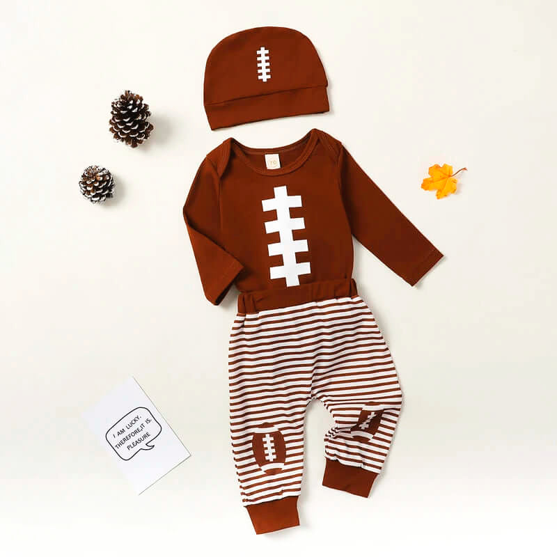 Are You Ready For Some Football!! Onsie + Pants + Hat + Gloves (3-18M)