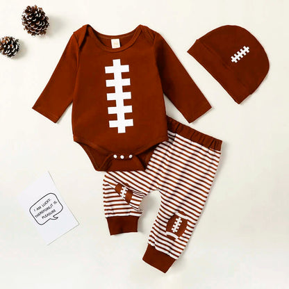 Are You Ready For Some Football!! Onsie + Pants + Hat + Gloves (3-18M)