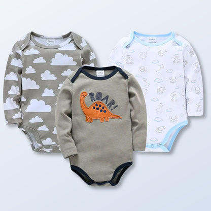 3 Piece Sets-Buy 2 Sets Get One Free! 3-Piece Baby Bodysuit Collection Long Sleeve & Soft  Cotton (0-12M)