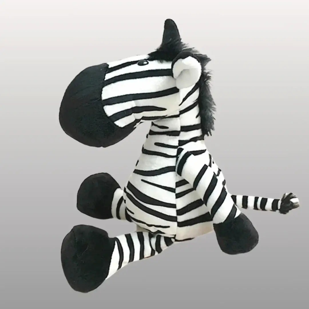 Jungle Friends plush zebra doll, perfect for playtime and snuggles. Soft, huggable, and durable for imaginative adventures.