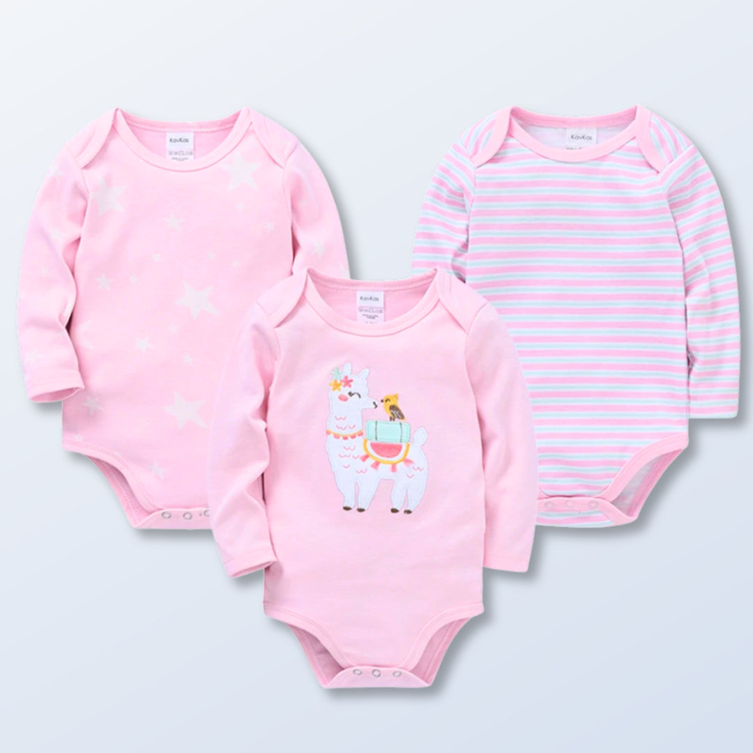 3 Piece Sets-Buy 2 Sets Get One Free! 3-Piece Baby Bodysuit Collection Long Sleeve & Soft  Cotton (0-12M)