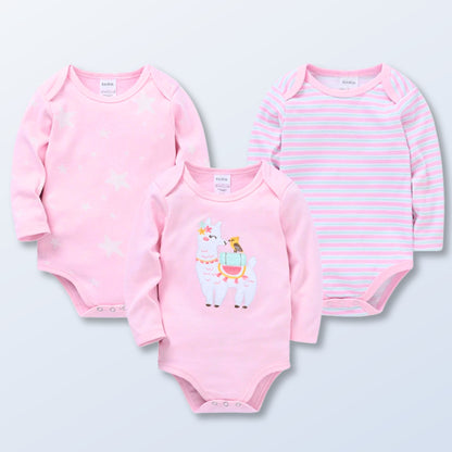 3 Piece Sets-Buy 2 Sets Get One Free! 3-Piece Baby Bodysuit Collection Long Sleeve & Soft  Cotton (0-12M)