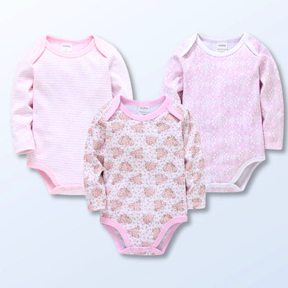 3 Piece Sets-Buy 2 Sets Get One Free! 3-Piece Baby Bodysuit Collection Long Sleeve & Soft  Cotton (0-12M)