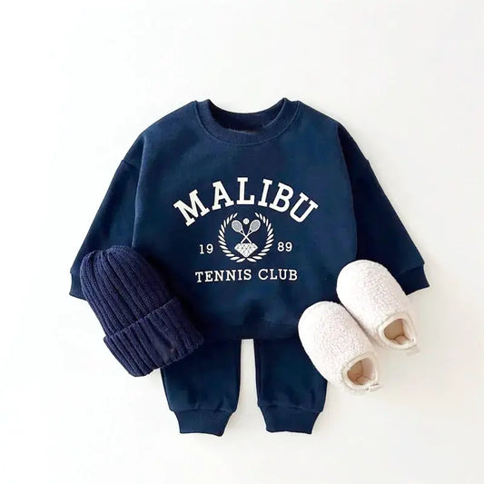 Malibu Tennis Club Sweatshirt &amp; Jogger Set! 🎾 (12M-6T)