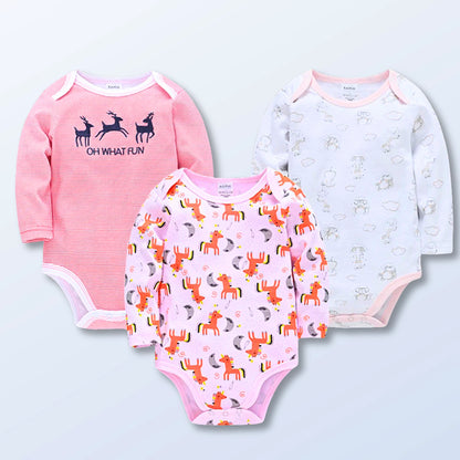 3 Piece Sets-Buy 2 Sets Get One Free! 3-Piece Baby Bodysuit Collection Long Sleeve & Soft  Cotton (0-12M)