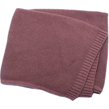 Soft, cozy 100% cotton baby blanket in dusty rose color, perfect for nurseries and personalized gifting.