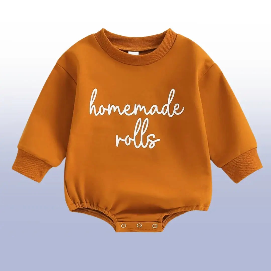 Holiday "Homemade Rolls" Romper (3-18M) 🥖