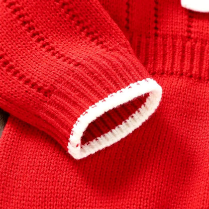 Scarlet Snow Knit Romper (0-18M)