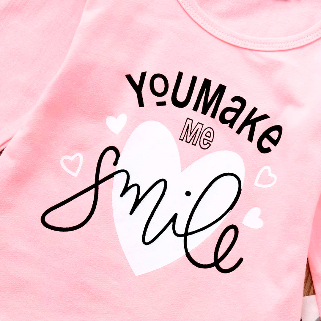 You Make Me Smile Combo - Shirt + Geometric Pants (0-24M)