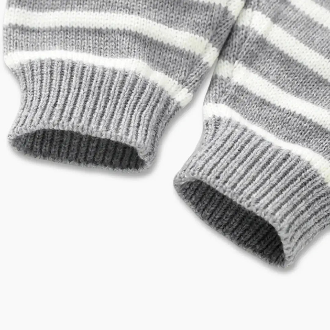 Snuggly Little Lamb 🐑 Cozy Knit Sweater & Striped Pants Set (9M-3T)