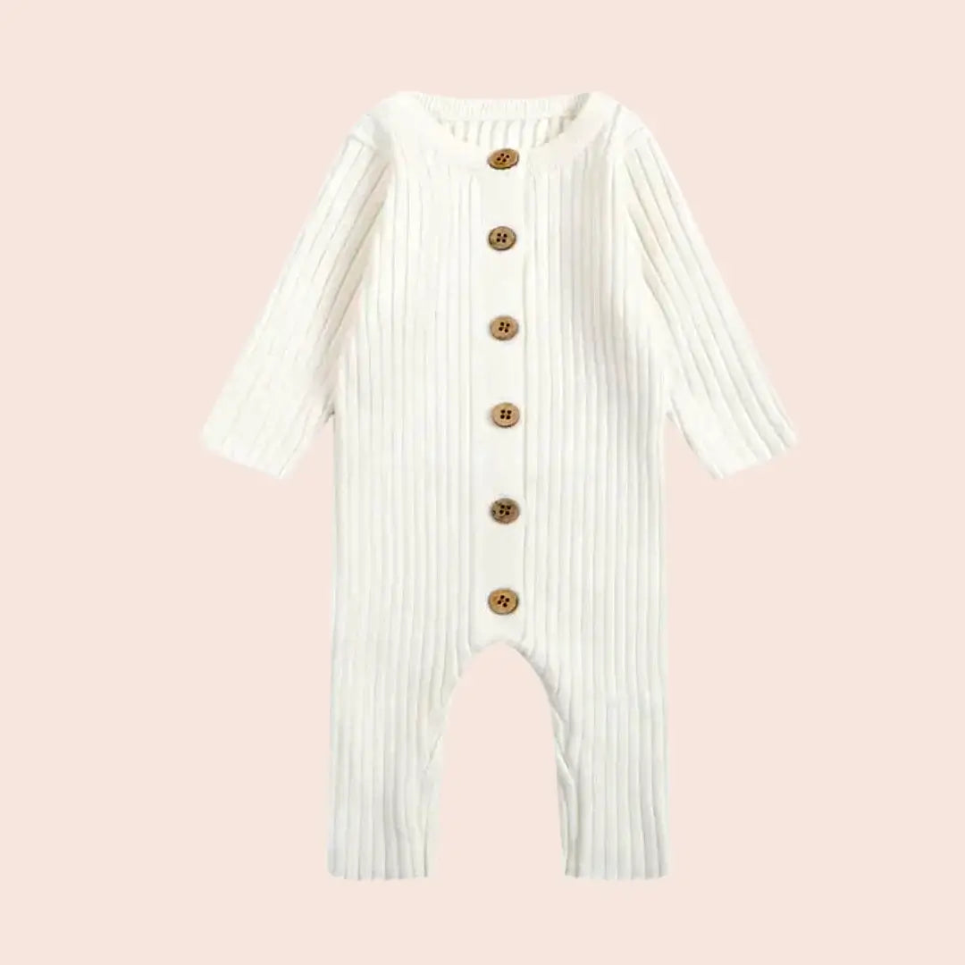 Sweet Dreams Knitted Cotton Jumpsuit for Babies, Soft as a Cloud, Cozy Long Sleeve Design (3-24M)