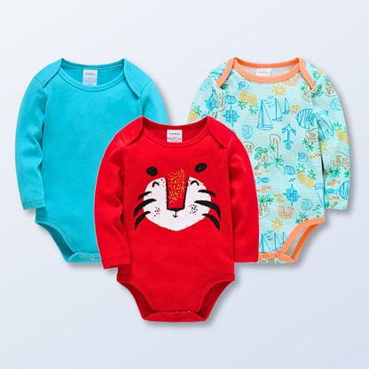 3 Piece Sets-Buy 2 Sets Get One Free! 3-Piece Baby Bodysuit Collection Long Sleeve & Soft  Cotton (0-12M)