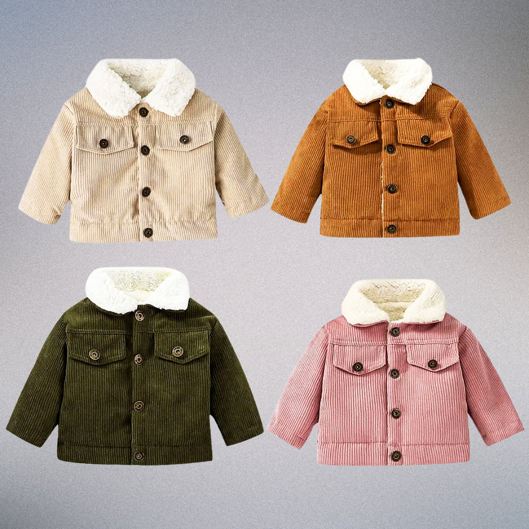 Tiny Trailblazer 🍁 Plush-Collar Corduroy Jacket (3M-3T)