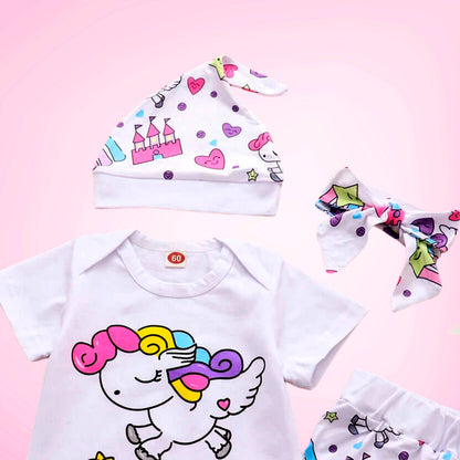 Fashionista Rainbow Gear - 4 Piece Onesie, Pants, Hat & Bow