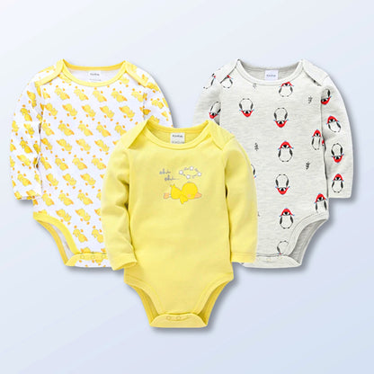 3 Piece Sets-Buy 2 Sets Get One Free! 3-Piece Baby Bodysuit Collection Long Sleeve & Soft  Cotton (0-12M)