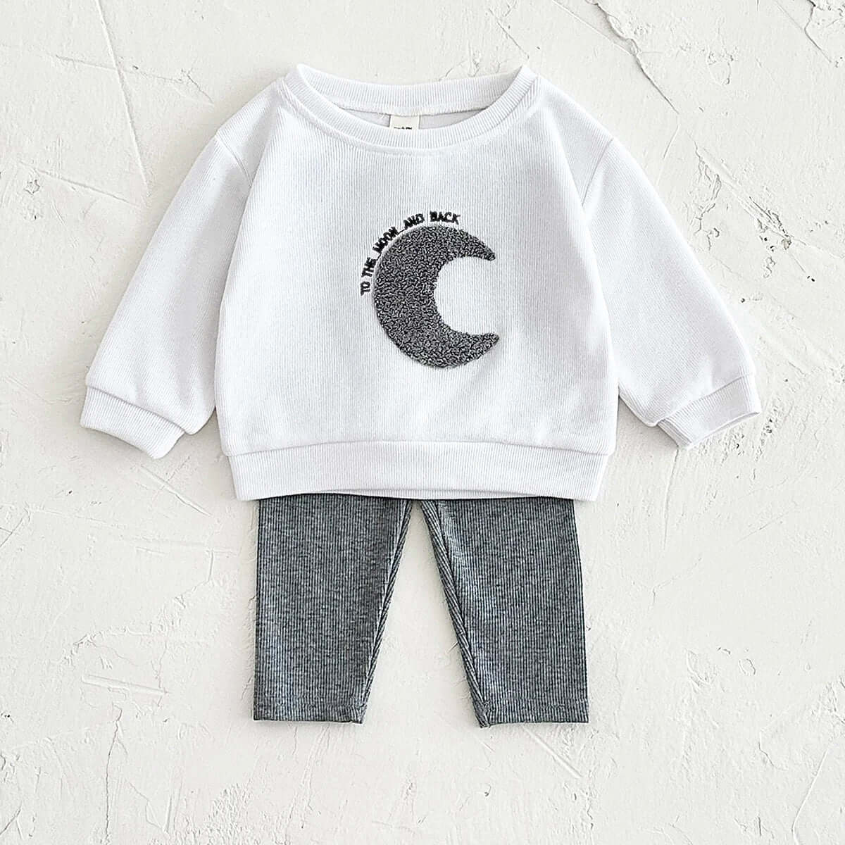 Spring Autumn Baby Boys Girls Clothes Plush Sun/Moon Organic Cotton  Newborn Baby Long Sleeve Casual Kids Clothing Sets